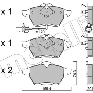 METELLI 22-0279-1 Klocki hamulcowe Niska cena