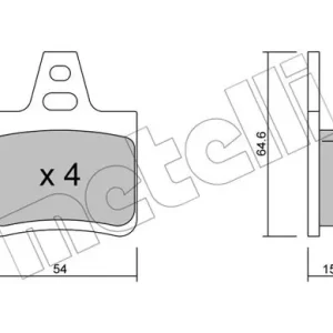 METELLI 22-0285-0 Klocki hamulcowe Darmowa dostawa
