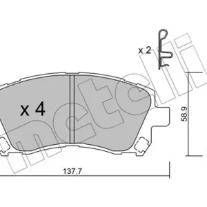METELLI 22-0296-0 Klocki hamulcowe Niska cena