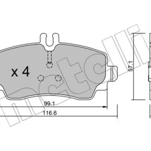 METELLI 22-0310-0 Klocki hamulcowe Wysoka jakość