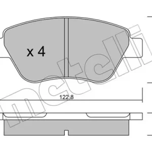 Szybka dostawa METELLI 22-0321-1 Klocki hamulcowe