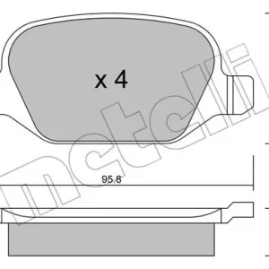 METELLI 22-0324-1 Klocki hamulcowe Rabat