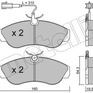 METELLI 22-0155-1 Klocki hamulcowe Tylko dziś
