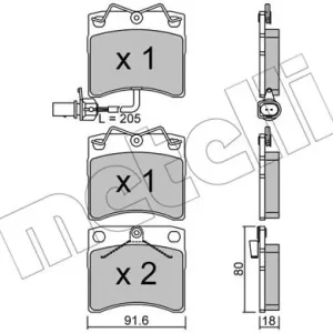 Tylko dziś METELLI 22-0163-2 Klocki hamulcowe