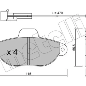 Tylko dziś METELLI 22-0159-0 Klocki hamulcowe