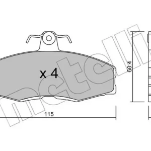 METELLI 22-0039-0 Klocki hamulcowe Popularny