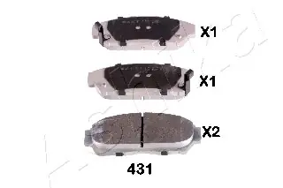 ASHIKA 50-04-431 Klocki hamulcowe Wysoka jakość