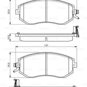 BOSCH 0 986 495 125 Klocki hamulcowe Tani