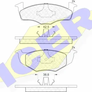 Wyprzedaż ICER 181178 Klocki hamulcowe