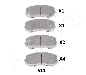 ASHIKA 50-05-511 Klocki hamulcowe Najlepsza cena