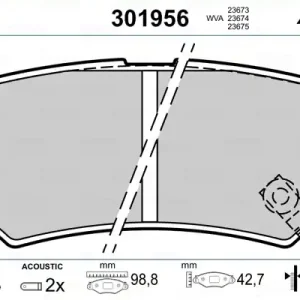 VALEO 301956 Klocki hamulcowe Zamów teraz