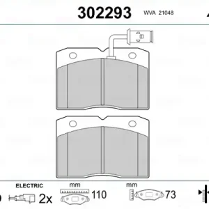 VALEO 302293 Klocki hamulcowe Oryginalny