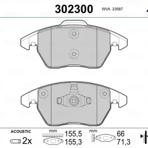 Ekspresowa dostawa VALEO 302300 Klocki hamulcowe