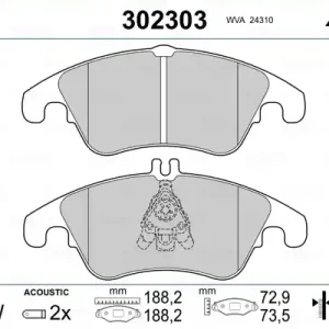VALEO 302303 Klocki hamulcowe Tylko dziś