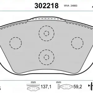 Niska cena VALEO 302218 Klocki hamulcowe