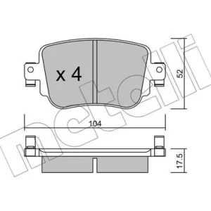 METELLI 22-0980-0 Klocki hamulcowe Promocja