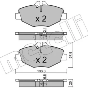 METELLI 22-0562-0 Klocki hamulcowe Rabat