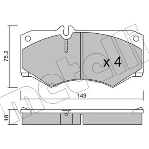 Zamów teraz METELLI 22-0014-0 Klocki hamulcowe