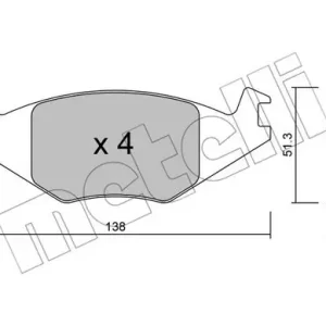 METELLI 22-0047-0 Klocki hamulcowe Autentyczny