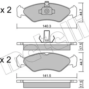 Szybka dostawa METELLI 22-0088-0 Klocki hamulcowe