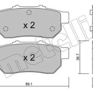 METELLI 22-0176-0 Klocki hamulcowe Darmowa dostawa