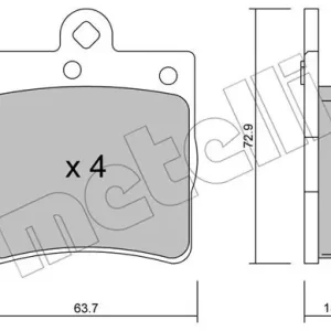 Darmowa dostawa METELLI 22-0343-0 Klocki hamulcowe