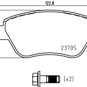 HELLA 8DB 355 025-301 Klocki hamulcowe Ostatnia szansa