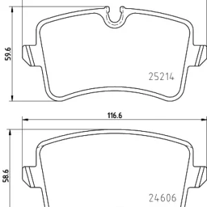 Tani HELLA 8DB 355 025-311 Klocki hamulcowe