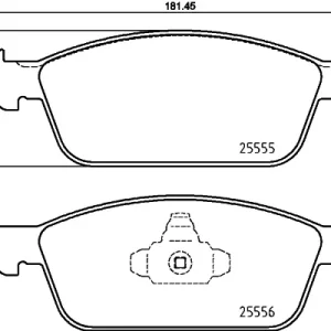 HELLA 8DB 355 025-511 Klocki hamulcowe Wyprzedaż