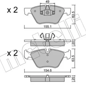 METELLI 22-0557-5 Klocki hamulcowe Najlepsza cena