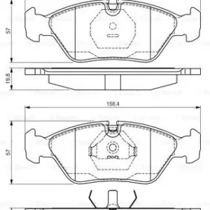 Autentyczny BOSCH 0 986 495 162 Klocki hamulcowe