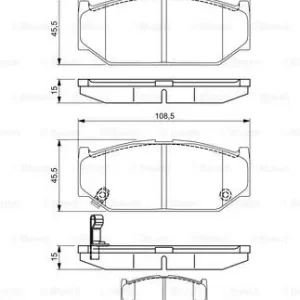 BOSCH 0 986 495 308 Klocki hamulcowe Oryginalny