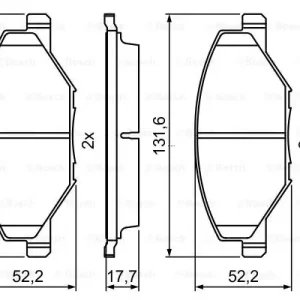Nowość BOSCH 0 986 495 390 Klocki hamulcowe