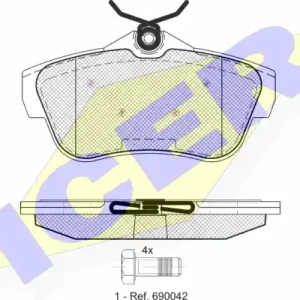 Rabat ICER 141823 Klocki hamulcowe