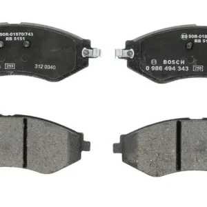 Zamów teraz BOSCH 0 986 494 343 Klocki hamulcowe