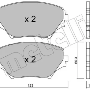 Wysoka jakość METELLI 22-0430-0 Klocki hamulcowe