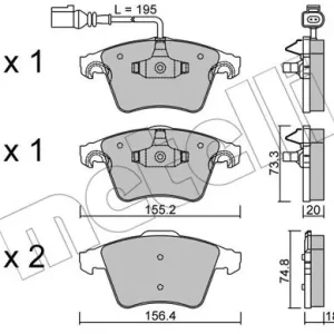 METELLI 22-0552-0 Klocki hamulcowe Tani